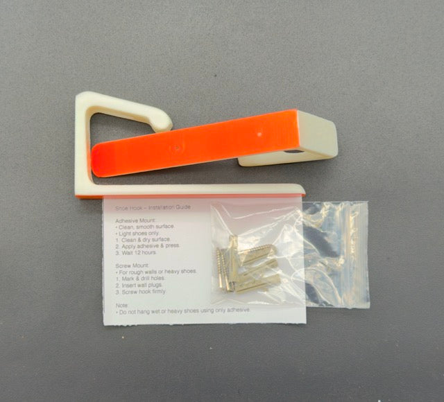 Wall Shoe Hook – Tape & Screws Included